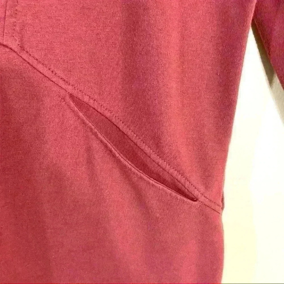 Susan Graver Weekend French Terry 3/4 Zip Long Sleeve Hooded Tunic Top Size M - Picture 7 of 16